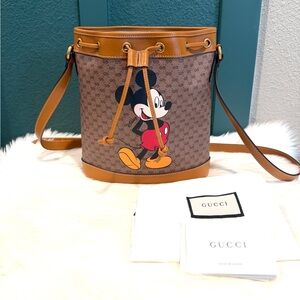 NEW Gucci Disney Mickey Monogram Bucket Bag Collector’s Item